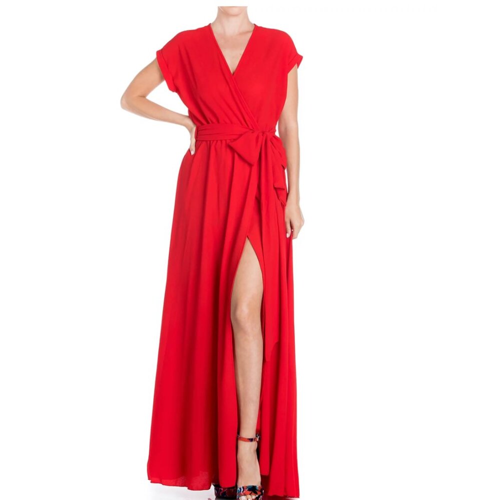 NWT Meghan Fabulous Cherry red jasmine Maxi Dress XXL - Picture 3 of 3